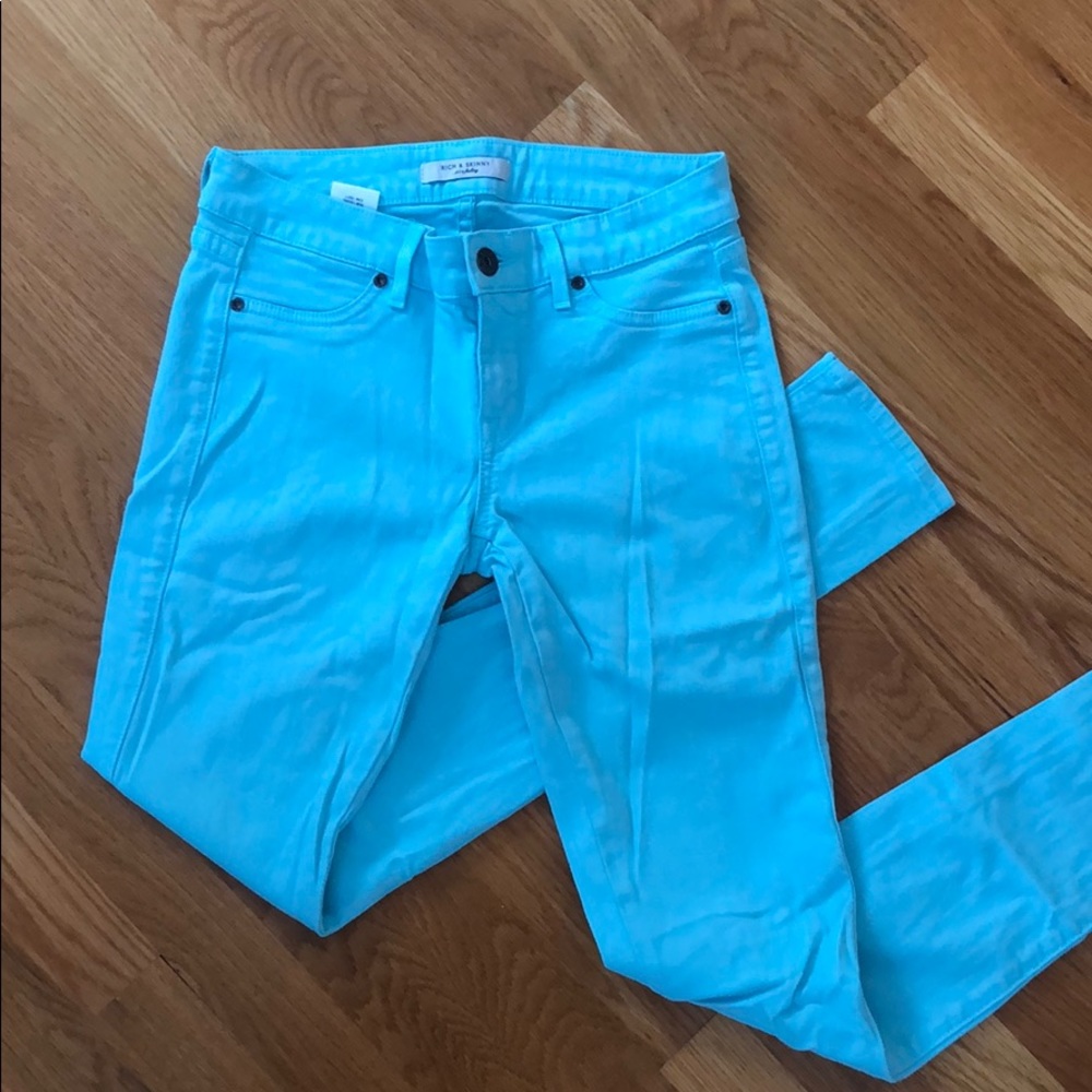RICH & SKINNY turquise skinny jeans